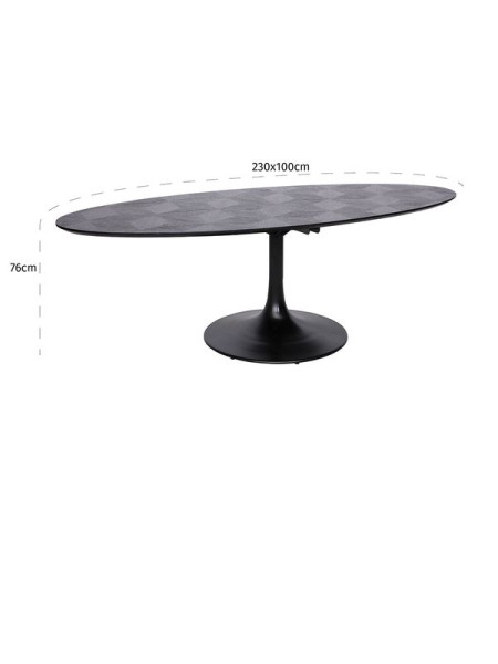 Dining Table Blax Oval 230x100cm (арт.7546) Richmond