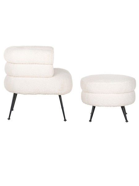 Кресло Amelia White faux Sheep (арт.S4520) Richmond