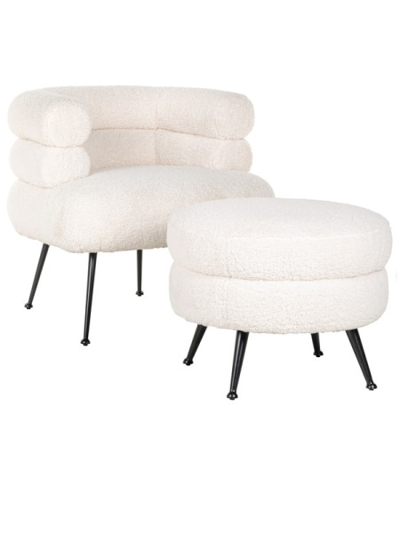 Кресло Amelia White faux Sheep (арт.S4520) Richmond