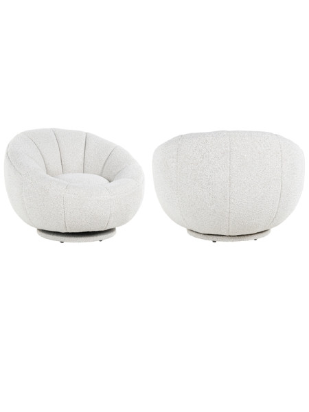 Обертове крісло Kendall White boucle (арт.S4538) Richmond