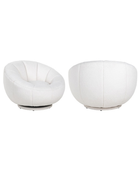 Обертове крісло Kendall White furry (арт.S4538) Richmond
