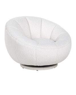 Вращающееся кресло Kendall White furry (арт.S4538)