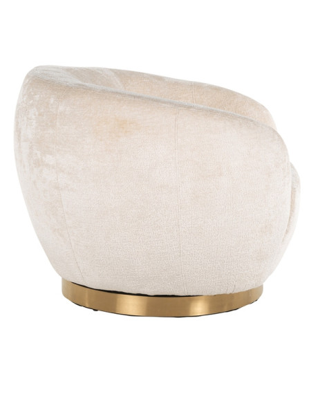 Swivel Easy Chair Layla White chenille (арт.S4555) Richmond