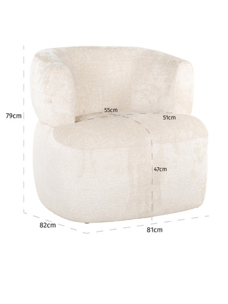 Крісло Donna White chenille (арт.S4557) Richmond