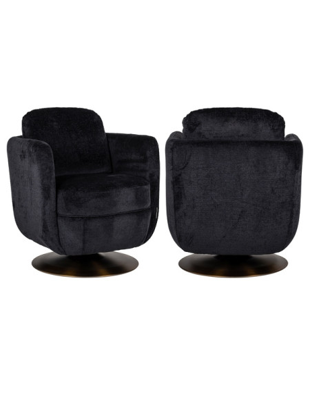 Обертове крісло Turner black chenille (арт.S4576) Richmond