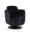Обертове крісло Turner black chenille (арт.S4576) Richmond