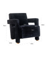 Easy Chair Devanto Black chenille (арт.S4577) Richmond