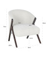 Кресло Mia White boucle (арт.S4591) Richmond