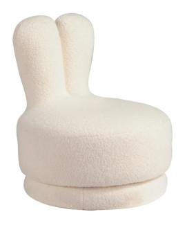 Детское вращающееся кресло Bunny white teddy (арт.S4619)