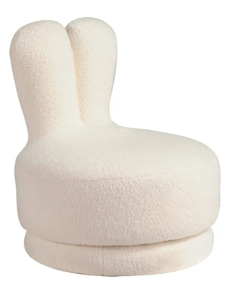 Детское вращающееся кресло Bunny white teddy (арт.S4619) Richmond