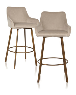 Барные стулья Cressida khaki velvet (арт.S4571)