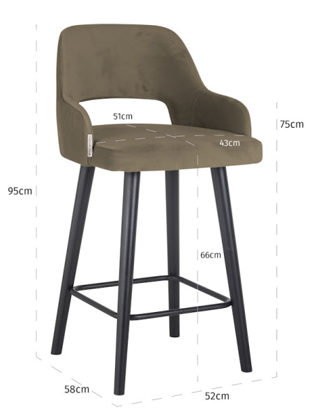 Counter Stool Antony shitake seven (арт.S4588) Richmond