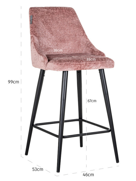 Напівбарні стільці Brooke rose chenille (арт.S4700) Richmond