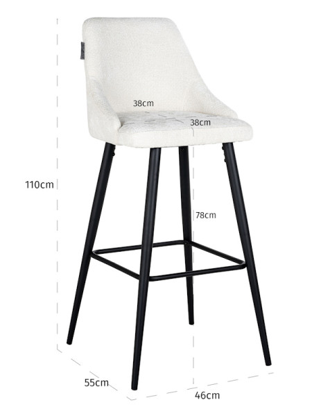 Bar Stools Brooke white unicorn (арт.S4701) Richmond