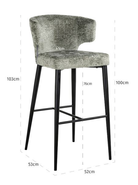 Барний стілець Taylor thyme fusion (арт.S4716) Richmond