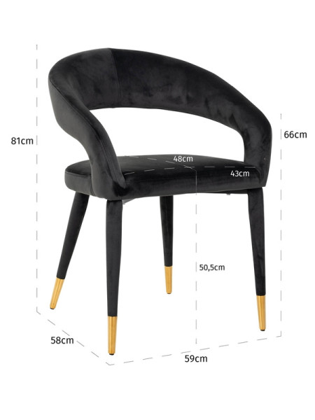 Стул Gia Antracite velvet (арт.S4534) Richmond