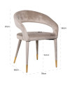 Стул Gia Antracite velvet (арт.S4534) Richmond