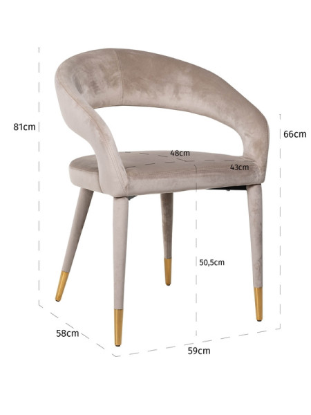 Стул Gia Antracite velvet (арт.S4534) Richmond