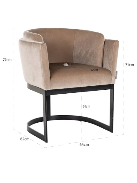Стул Emerson Sand velvet (арт.S4541) Richmond