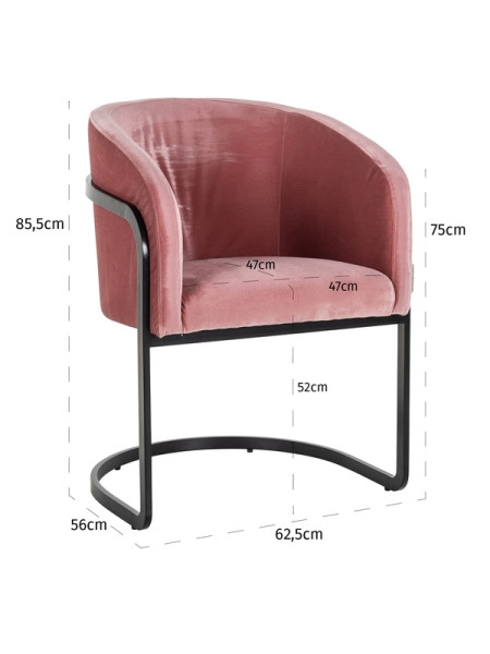Стул Chiara Blush velvet (арт.S4542) Richmond