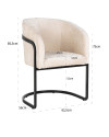 Стул Chiara White chenille (арт.S4542) Richmond