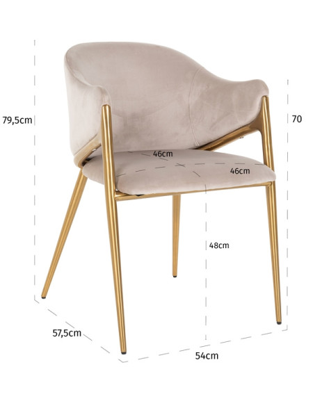 Стул Gwen Khaki velvet (арт.S4544) Richmond