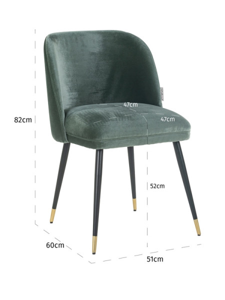 Стул Alicia Jade velvet (арт.S4547) Richmond