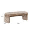 Скамья Fargo taupe chenille (арт.S4549) Richmond