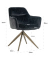 Вращающийся стул Aline Antracite velvet (арт.S4553) Richmond