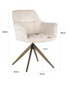 Обертовий стілець Aline White chenille (арт.S4553) Richmond