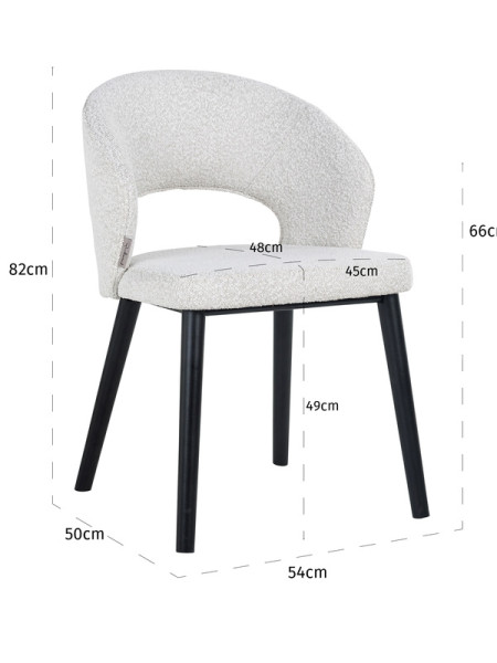 Chair Savoy White boucle (арт.S4560) Richmond