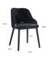 Стул Twiggy Black chenille (арт.S4563) Richmond