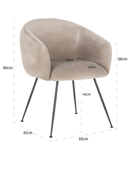 Стул Avanti Khaki velvet (арт.S4564) Richmond