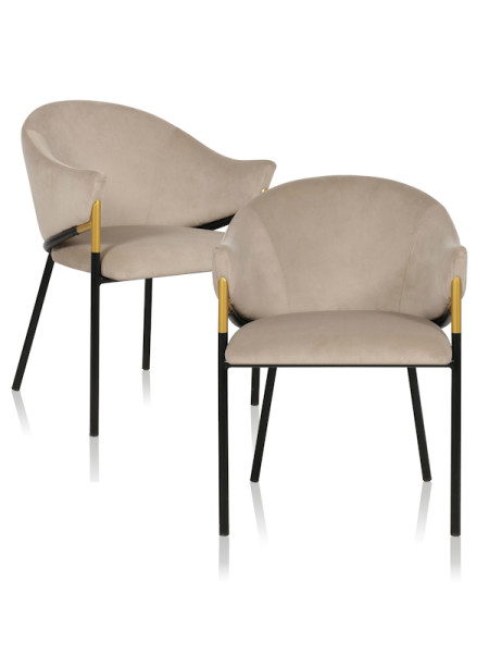 Стул Jocasta Khaki velvet 2/set (арт.S4578) Richmond