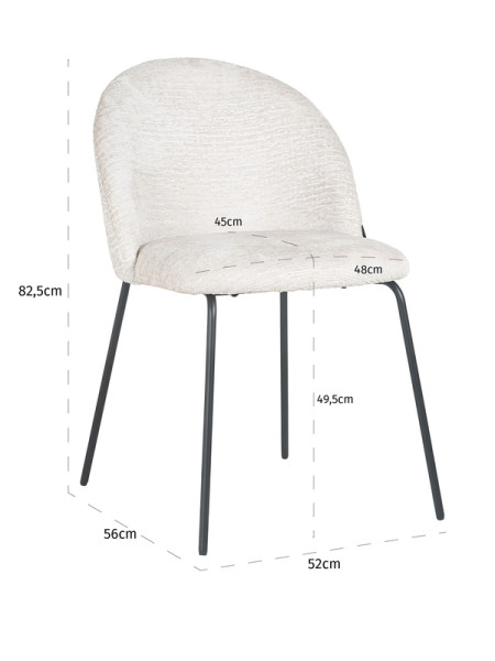Chair Alyssa Cream fusion (арт.S4583) Richmond