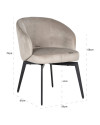 Стул Amphara Khaki velvet (арт.S4594) Richmond