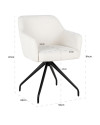 Swivel Chair Benthe White unicorn (арт.S4711) Richmond