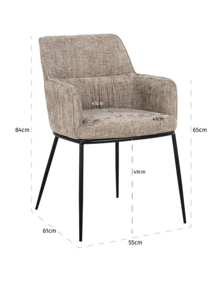 Chair Bella Desert renegade (арт.S4725) Richmond