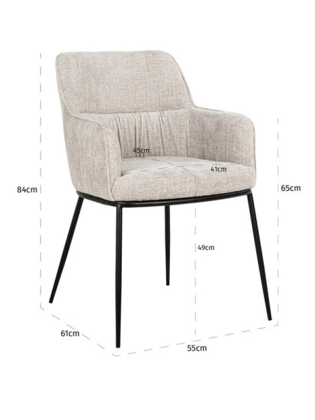 Chair Bella Natural renegade (арт.S4725) Richmond