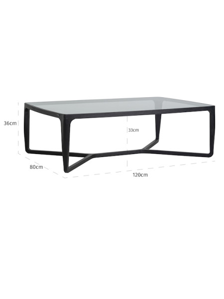 Coffee Table Monfort black 120x80cm (арт.6442) Richmond