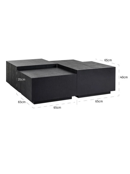Кофейные столики Tetrad Black 130x130cm (арт.6531) Richmond