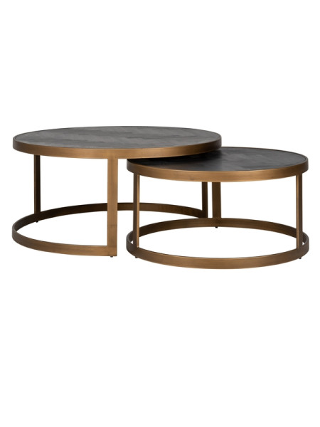 Кофейные столики Blackbone brass Ø90cm (арт.7375) Richmond