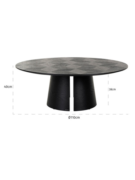 Кавовий столик Blax black Ø110cm (арт.7553) Richmond