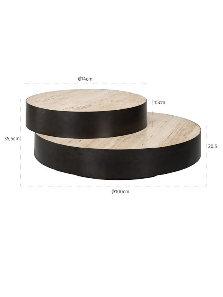 Кофейный столик Avalon round Ø100cm (арт.7666) Richmond
