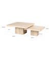 Кавові столики La Cantera square 80x80cm (арт.7671) Richmond