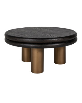 Кавовий столик Macaron black rustic Ø80cm (арт.7712)