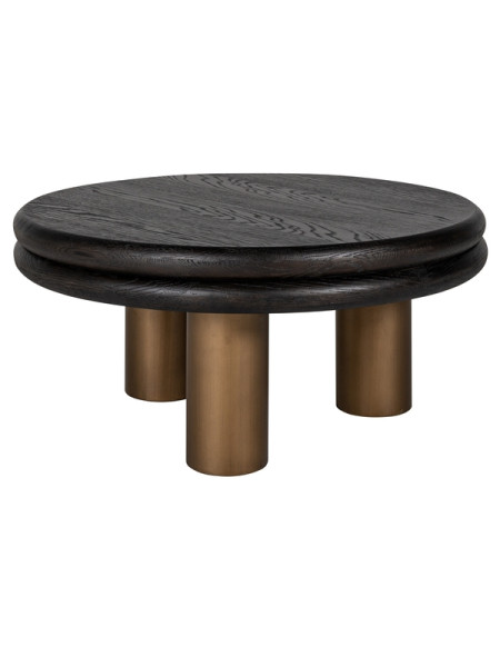 Кавовий столик Macaron black rustic Ø80cm (арт.7712) Richmond