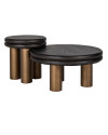 Кавовий столик Macaron black rustic Ø80cm (арт.7712) Richmond