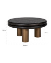 Кавовий столик Macaron black rustic Ø80cm (арт.7712) Richmond