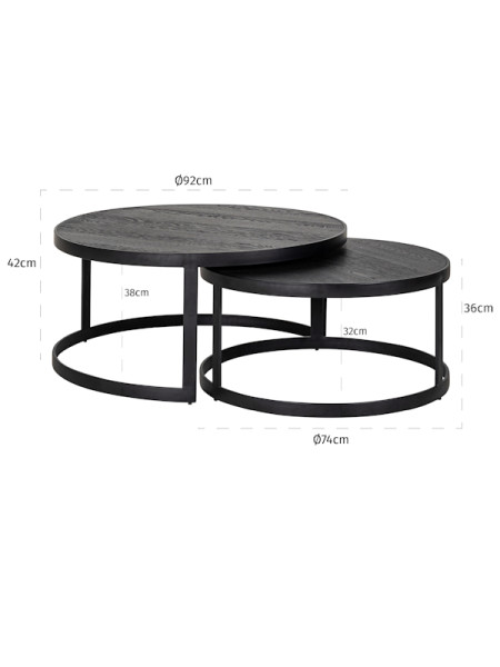 Кофейные столики Baccarat Ø90cm (арт.7730) Richmond